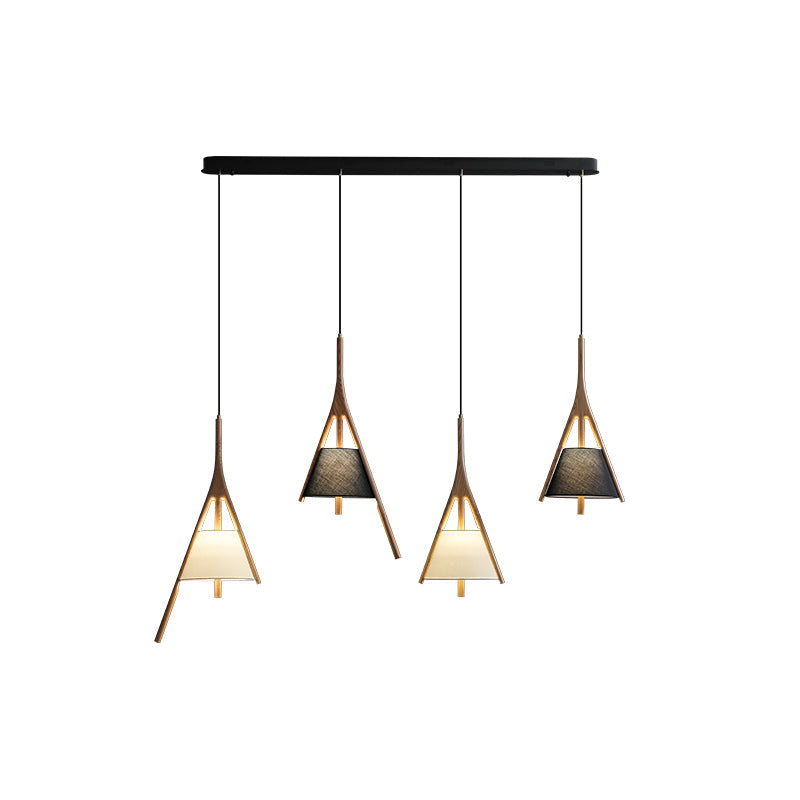 Nanzhi Wood-Frame Shade Pendant Light - product view 58