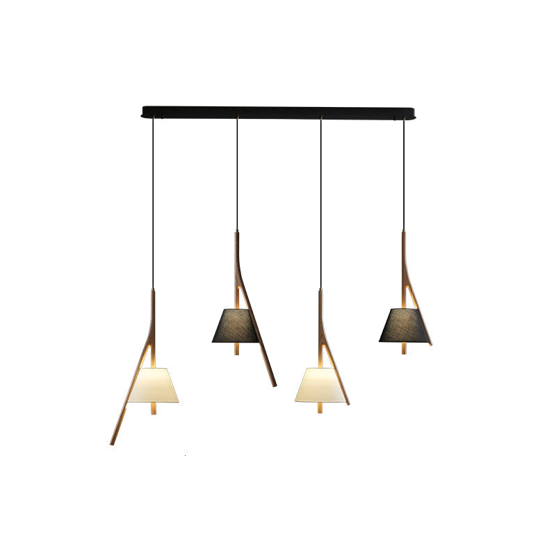 Nanzhi Wood-Frame Shade Pendant Light - product view 60