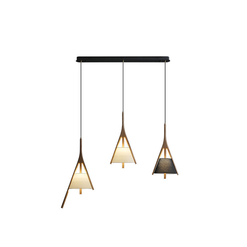Nanzhi Wood-Frame Shade Pendant Light - product view 61