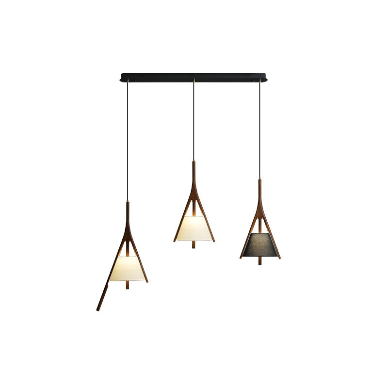 Nanzhi Wood-Frame Shade Pendant Light - product view 70