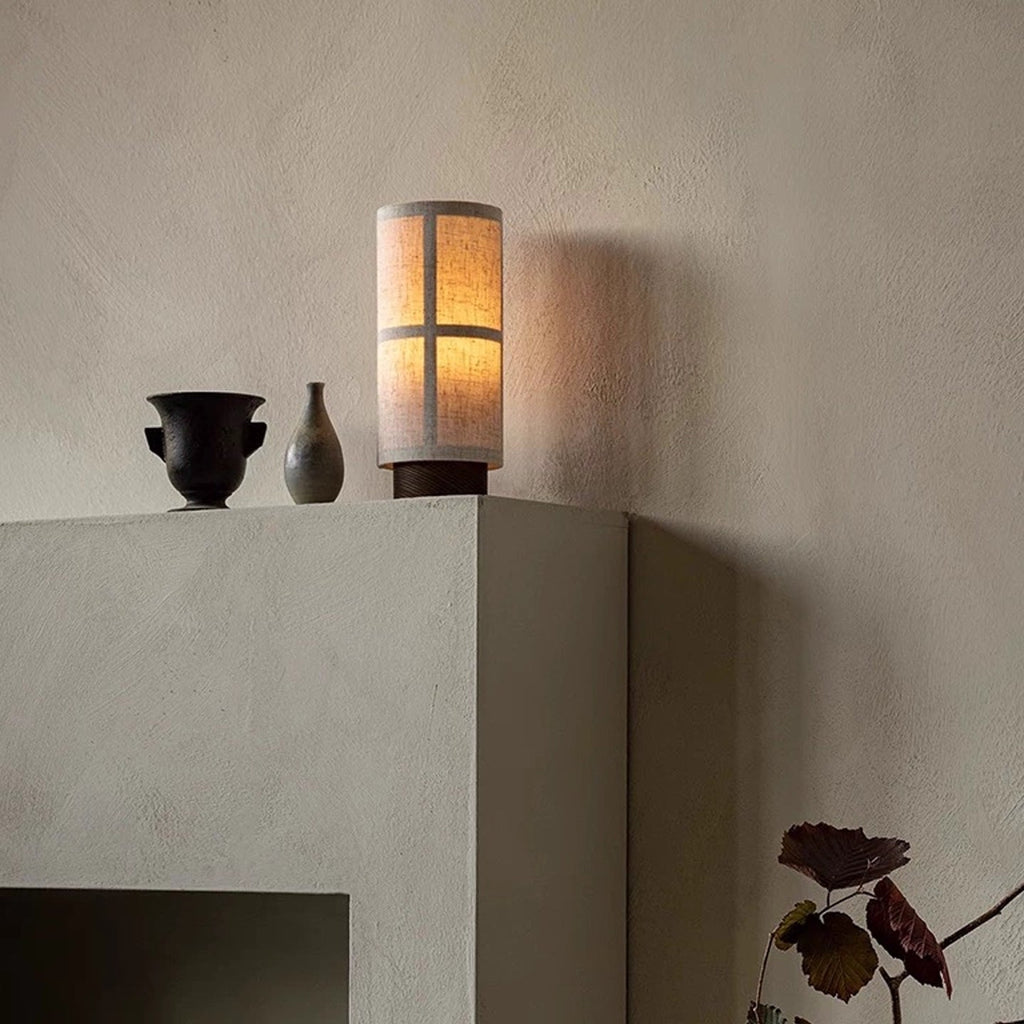Nerai Wood & Fabric Rechargeable Lamp — finish, form and interior detail 5