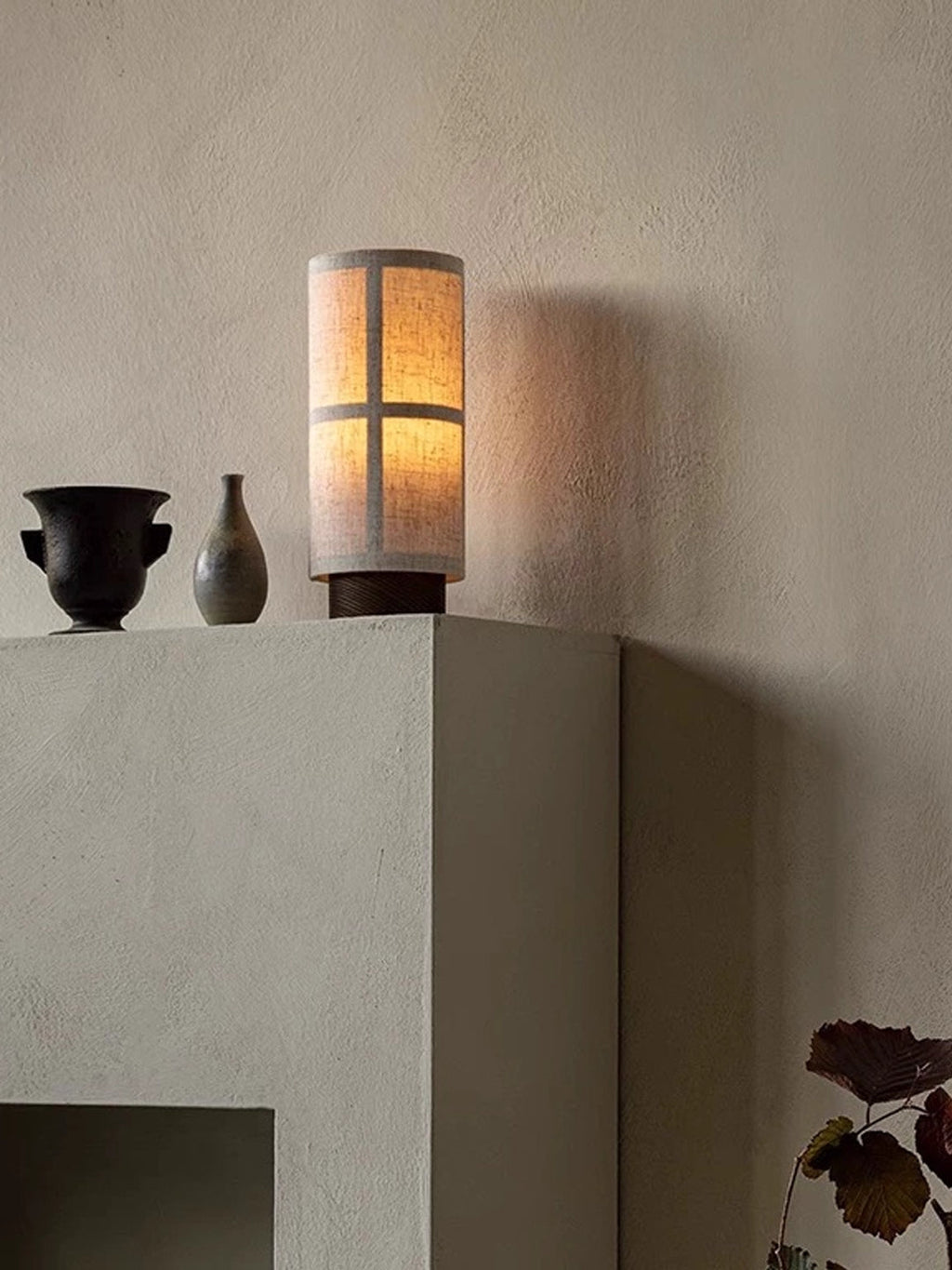 Nerai Wood & Fabric Rechargeable Lamp — finish, form and interior detail 9