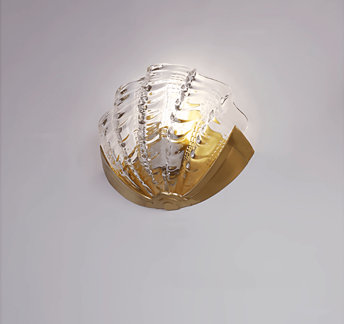 Nerelle Scalloped Glass Wall Sconce — finish, form and room detail 30