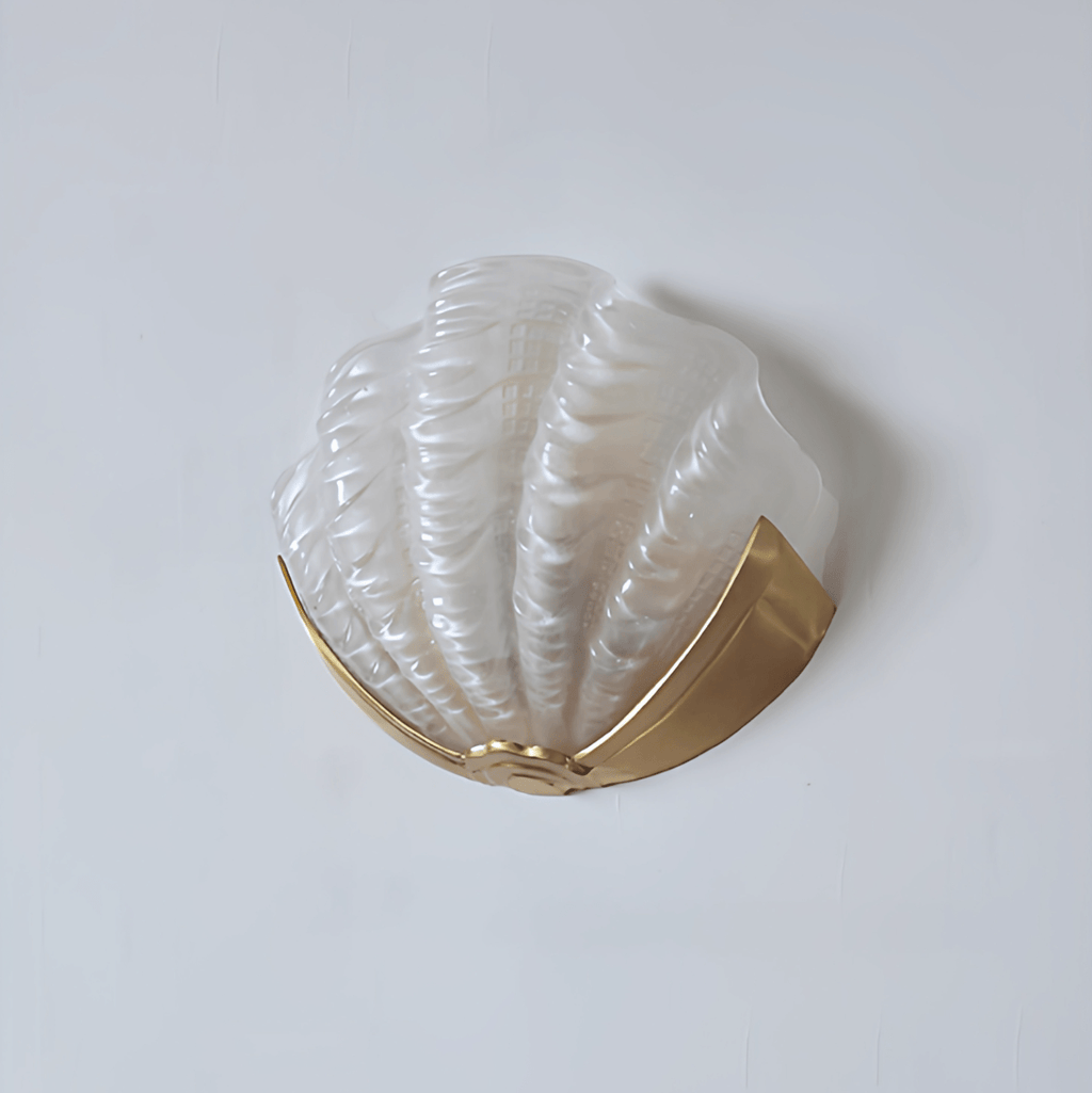 Nerelle Scalloped Glass Wall Sconce — finish, form and room detail 32