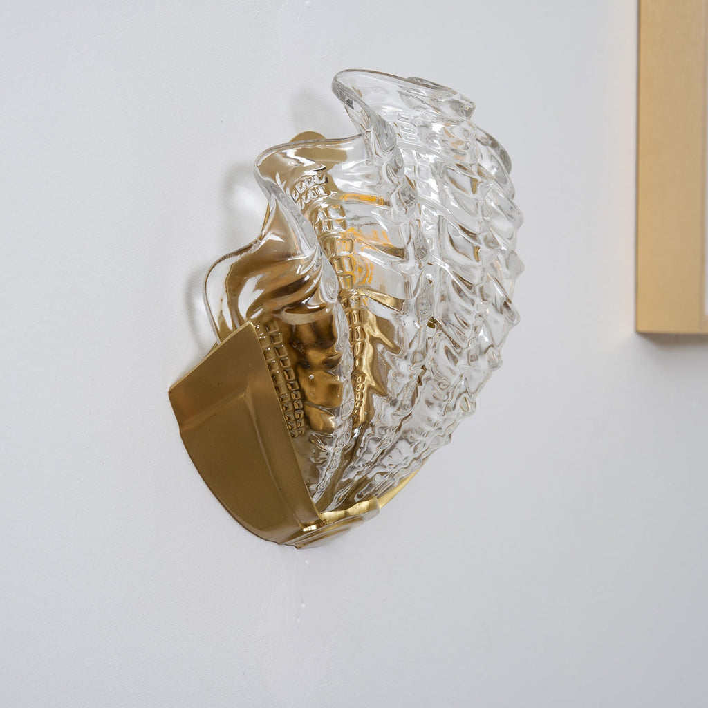Nerelle Scalloped Glass Wall Sconce — finish, form and room detail 36