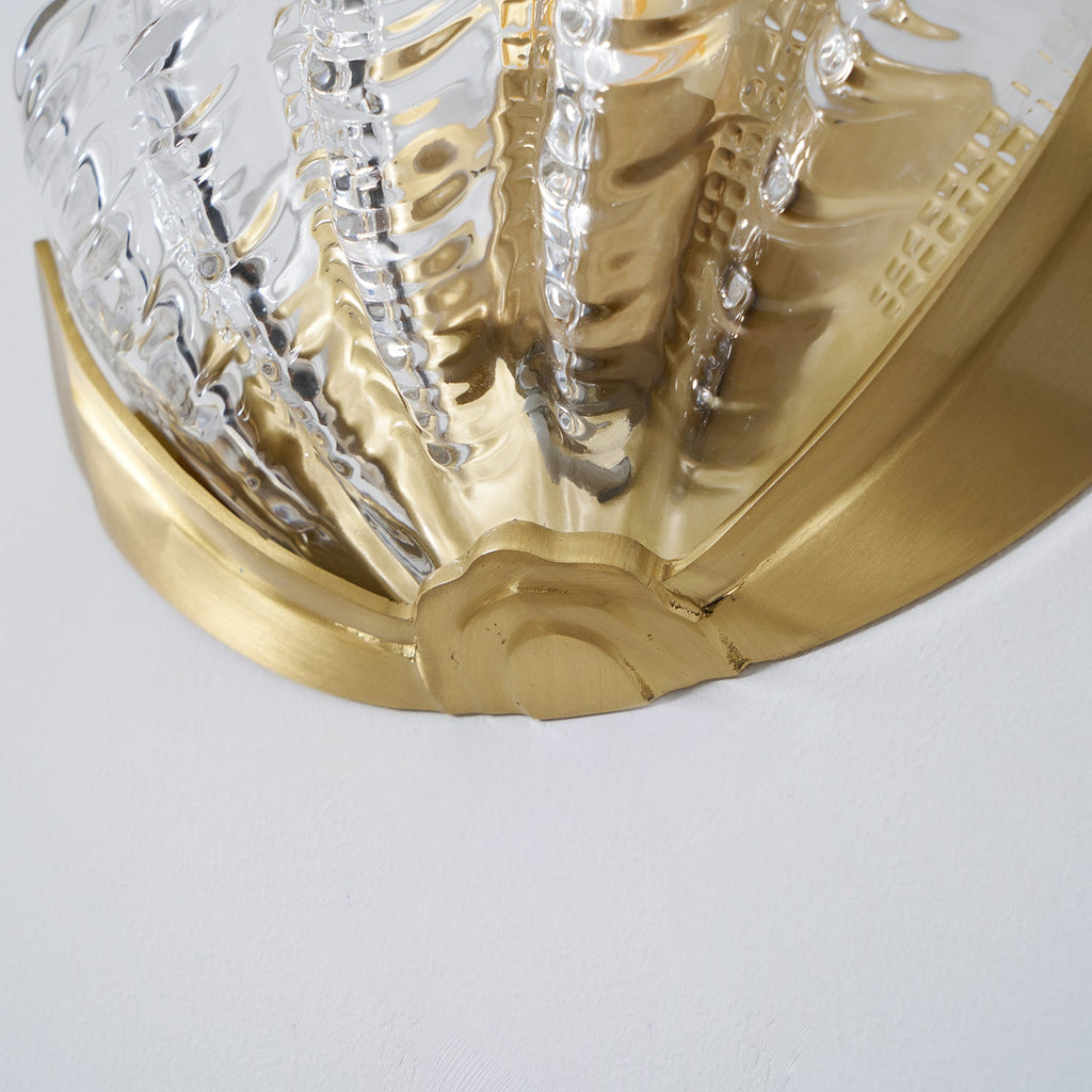 Nerelle Scalloped Glass Wall Sconce — finish, form and room detail 43