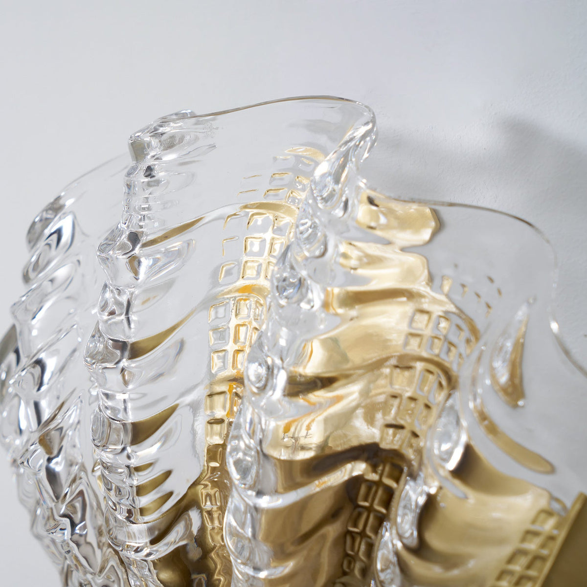 Nerelle Scalloped Glass Wall Sconce — finish, form and room detail 44