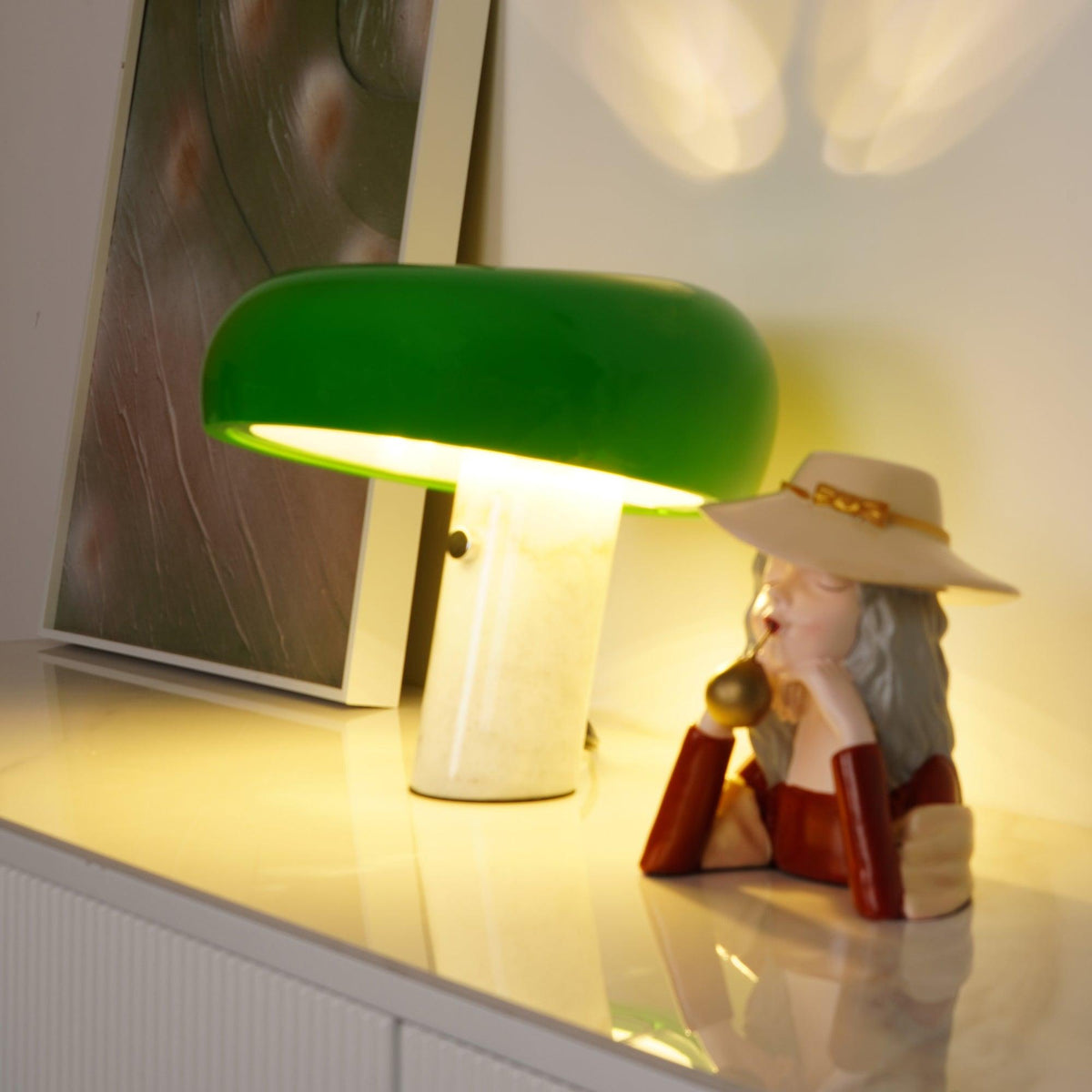 Nivaro Marble Reflector Table Lamp — product, finish and specification view 5