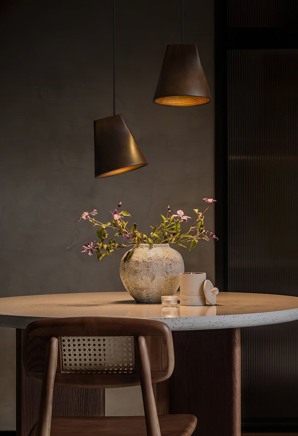 Nordic Tilted Wood LED Pendant Light - product view 15