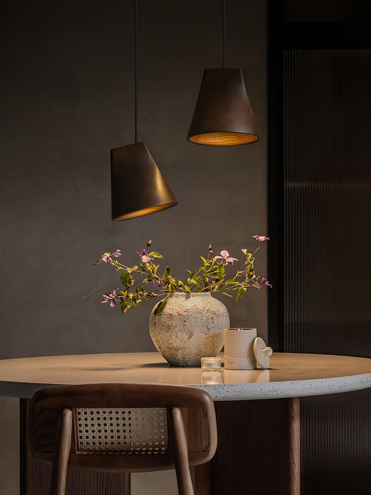 Nordic Tilted Wood LED Pendant Light - product view 17