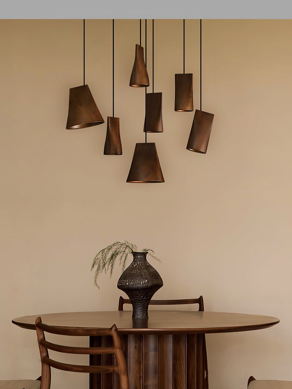 Nordic Tilted Wood LED Pendant Light - product view 21