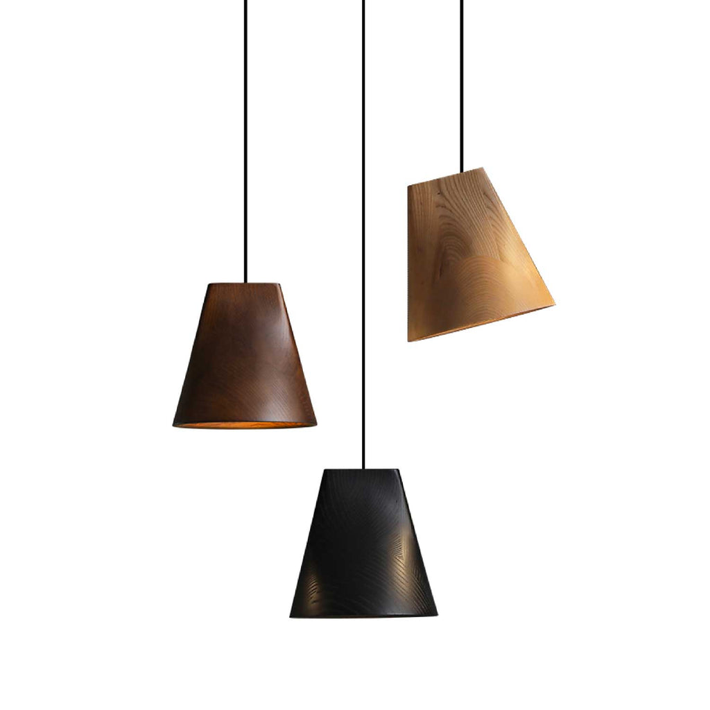 Nordic Tilted Wood LED Pendant Light - product view 22