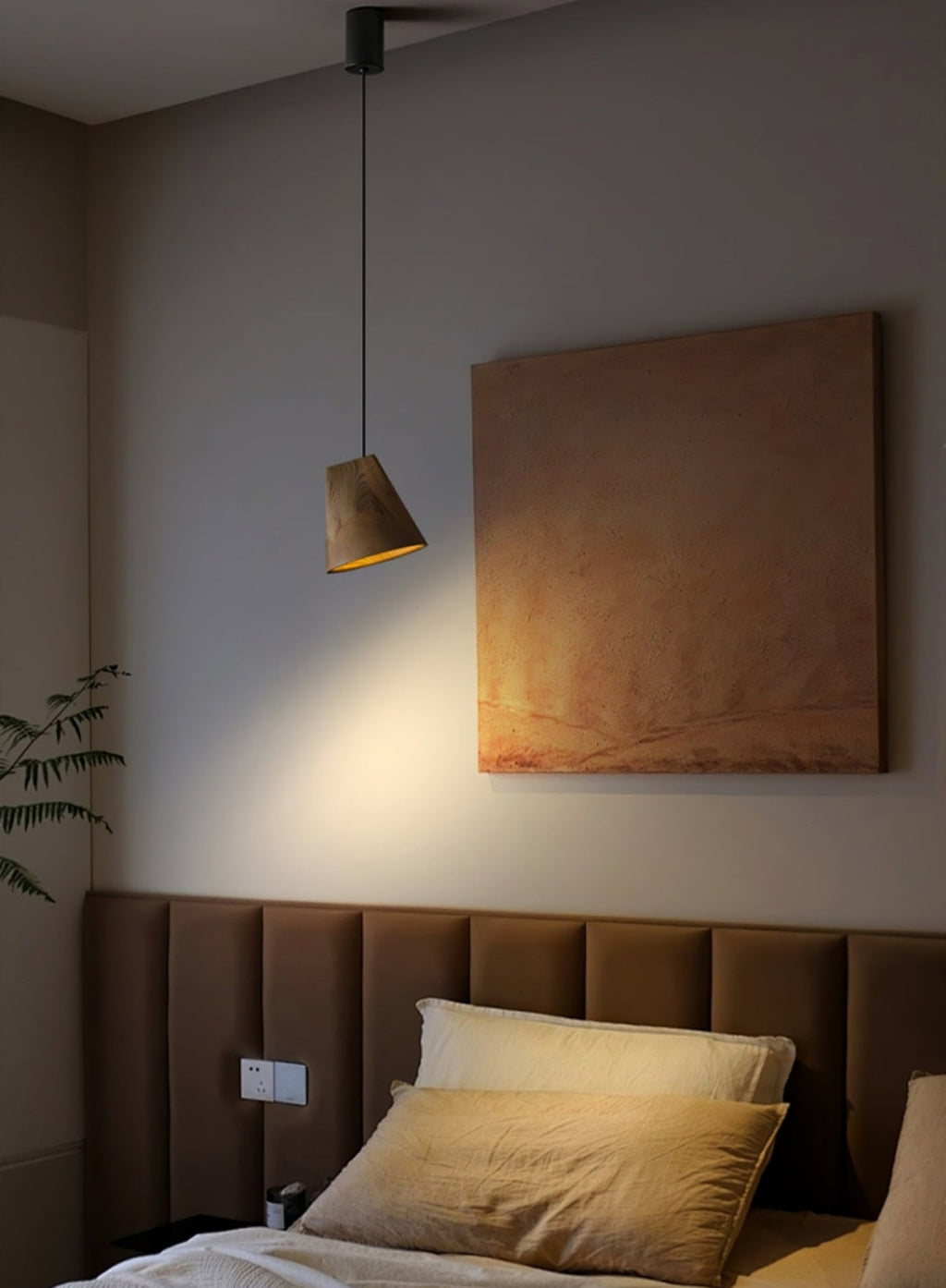 Nordic Tilted Wood LED Pendant Light - product view 32