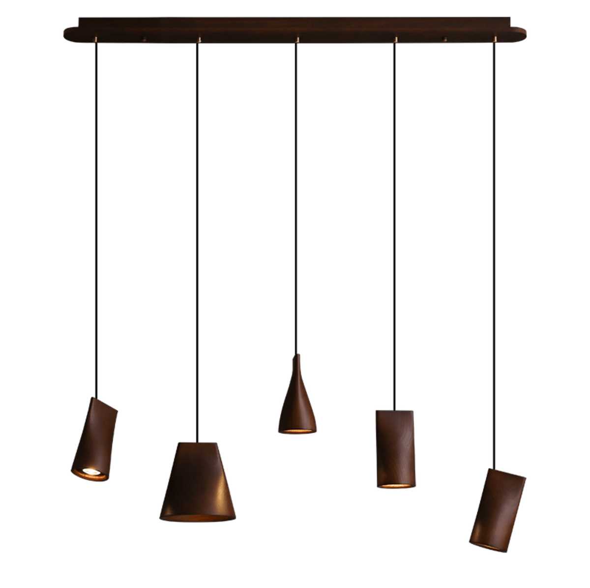 Nordic Tilted Wood LED Pendant Light - product view 45