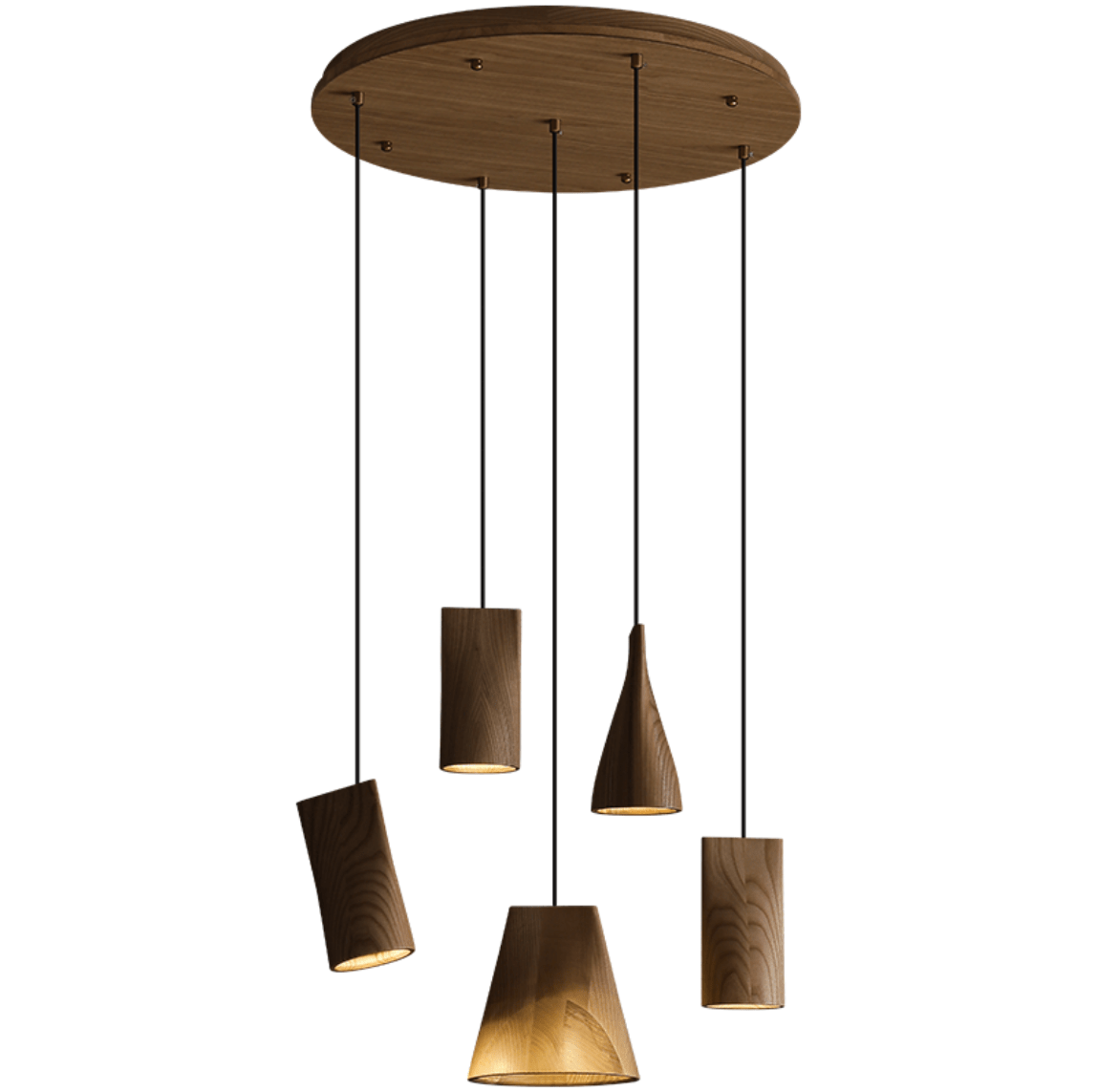 Nordic Tilted Wood LED Pendant Light - product view 55