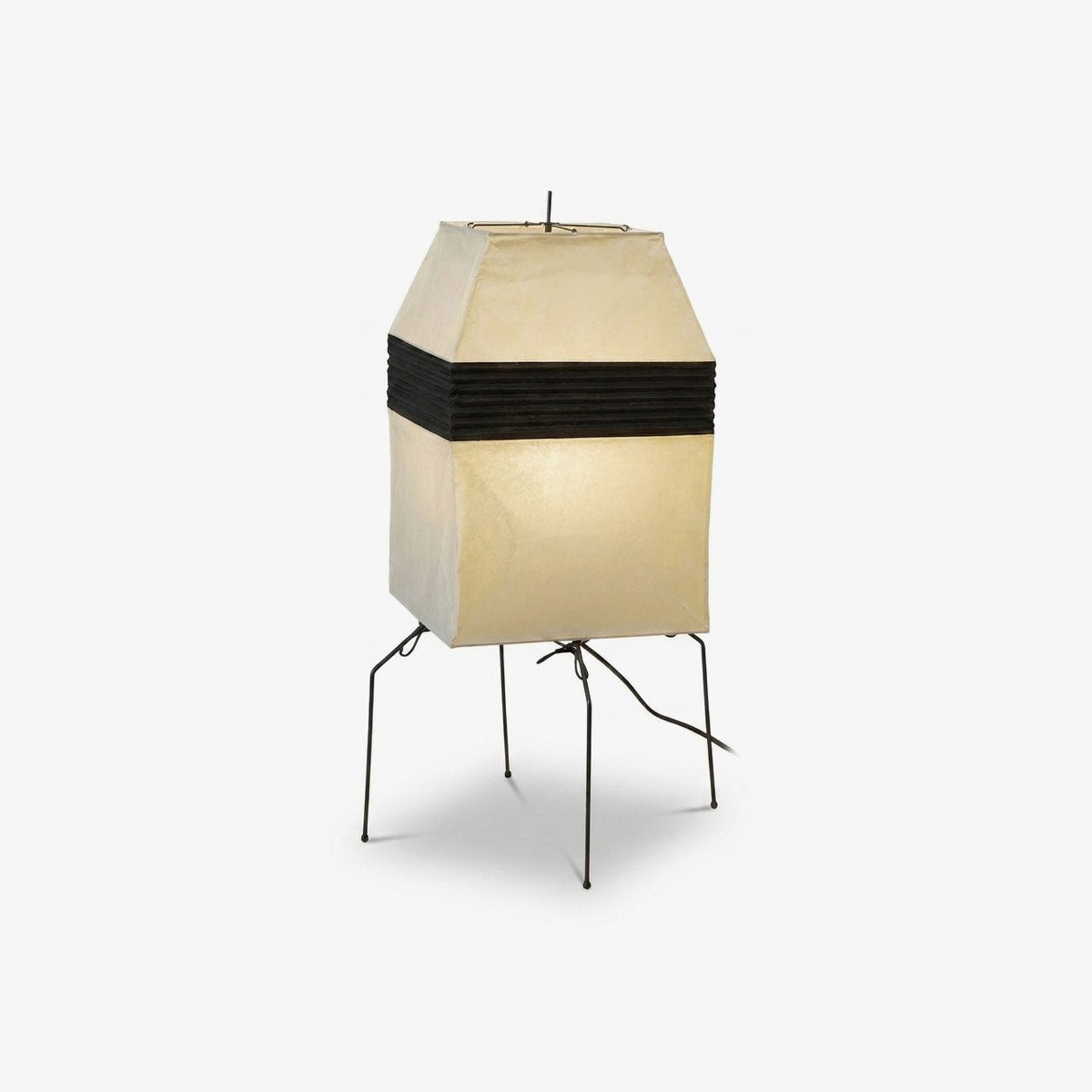 Noren Paper Table & Floor Lamp — Beige & Black