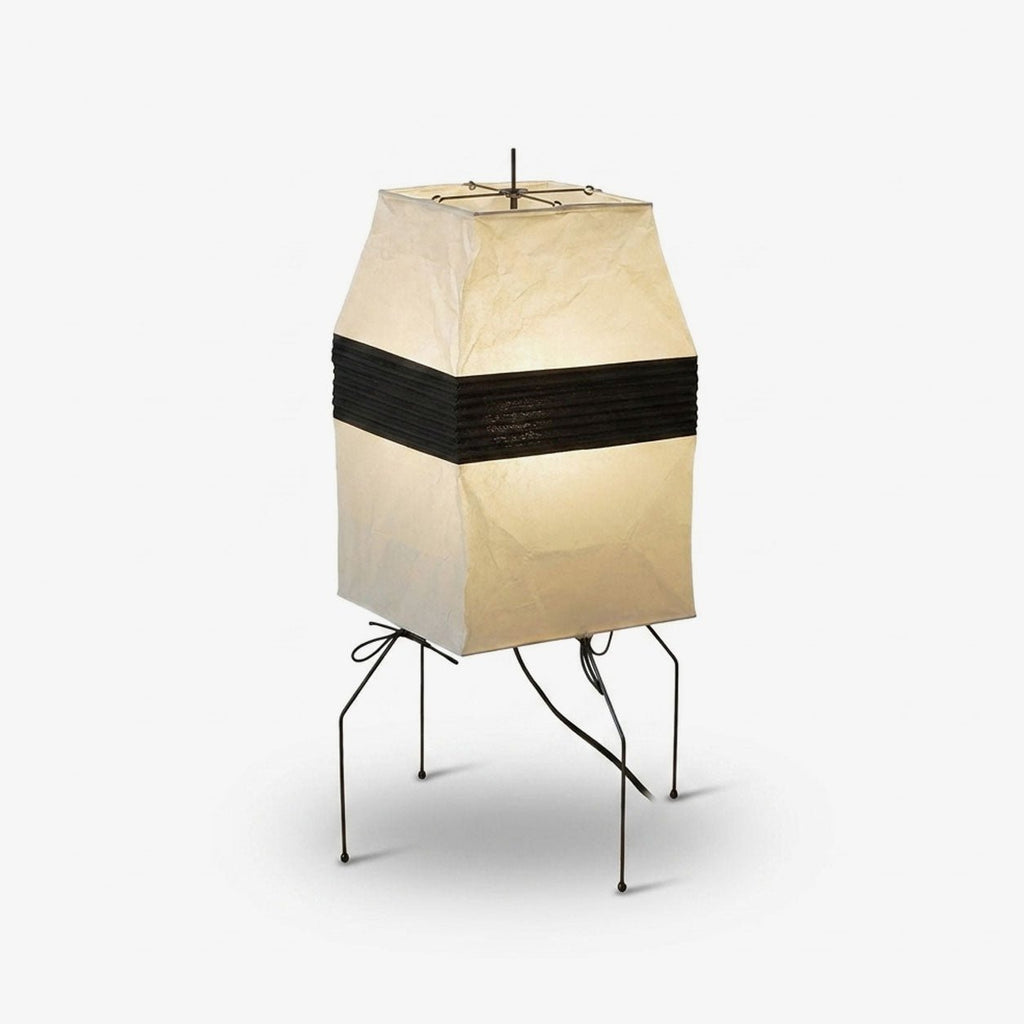 Noren Paper Table & Floor Lamp — Beige & Black