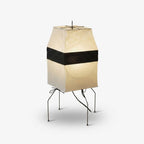Noren Paper Table & Floor Lamp — Beige & Black