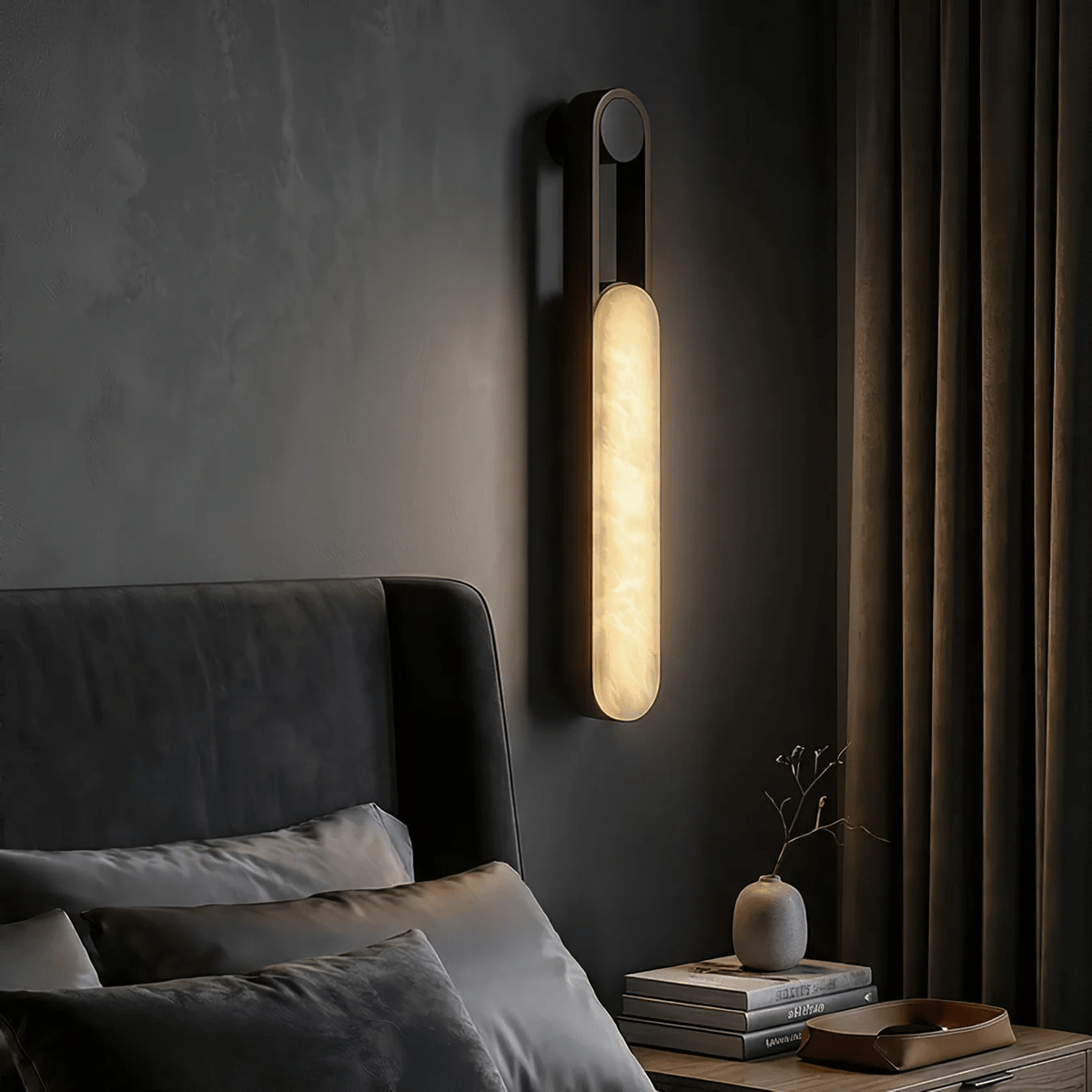 Norix Alabaster Frame LED Wall Light – wall sconce product view 9