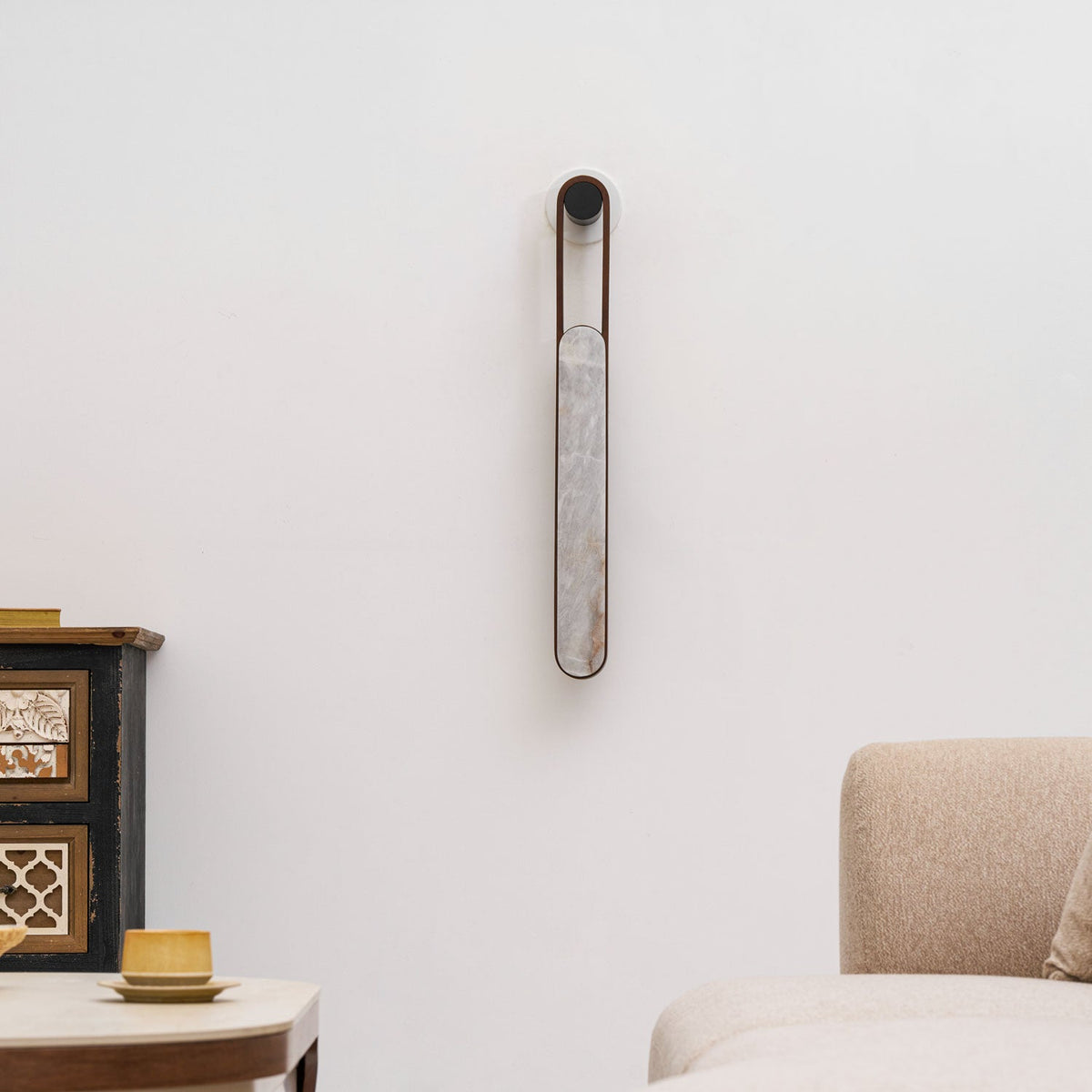 Norix Alabaster Frame LED Wall Light – wall sconce product view 17