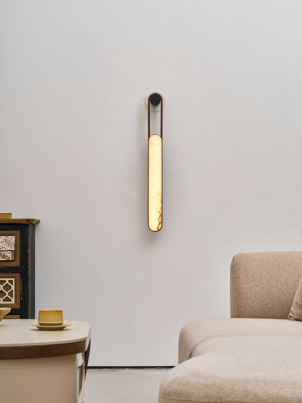 Norix Alabaster Frame LED Wall Light – wall sconce product view 19