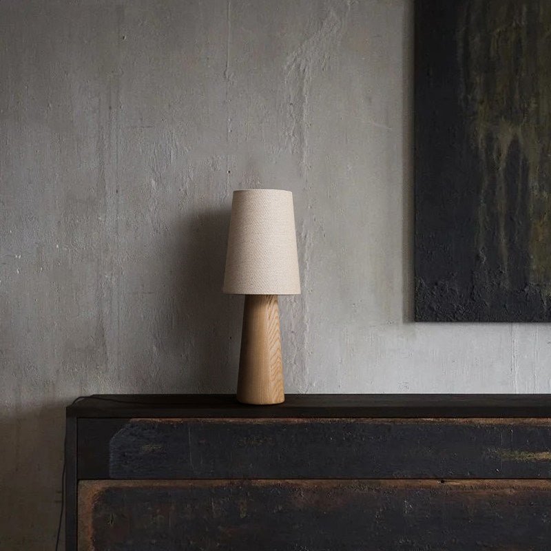 Norvia Wood and Fabric Table Lamp - product view 3