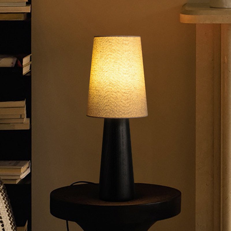 Norvia Wood and Fabric Table Lamp - product view 5