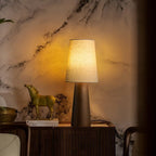 Norvia Wood and Fabric Table Lamp - product view 9