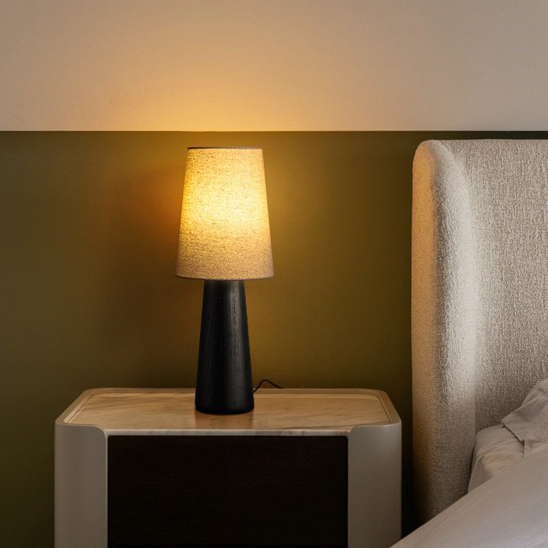 Norvia Wood and Fabric Table Lamp - product view 10