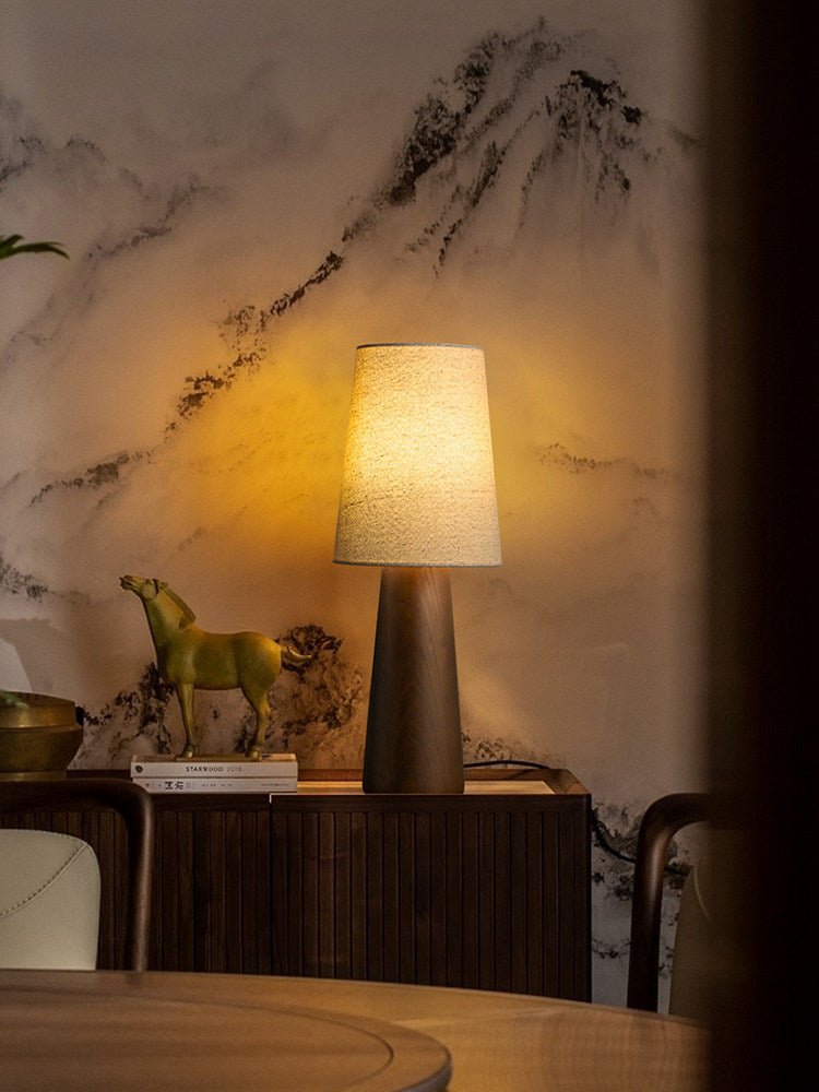 Norvia Wood and Fabric Table Lamp - product view 15