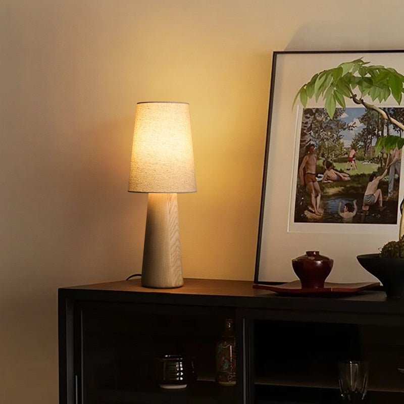 Norvia Wood and Fabric Table Lamp - product view 19
