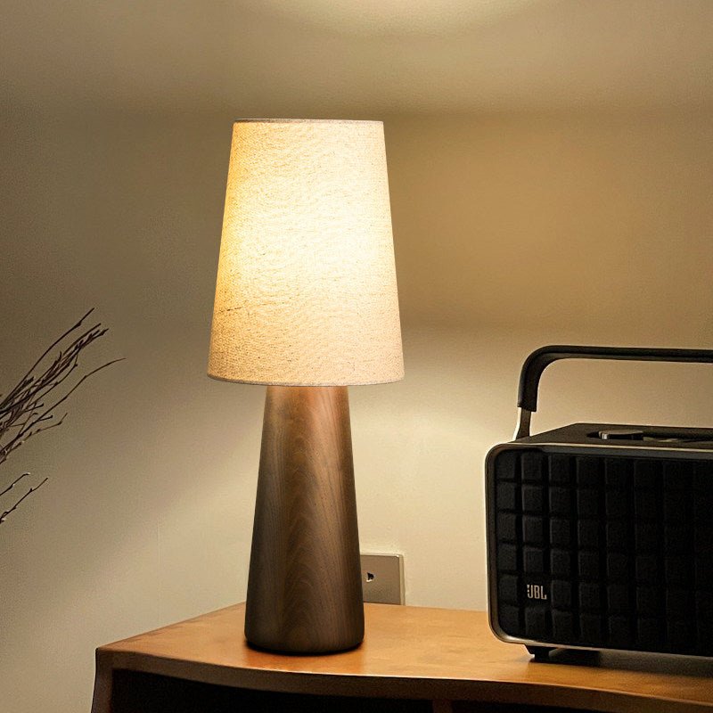 Norvia Wood and Fabric Table Lamp - product view 20