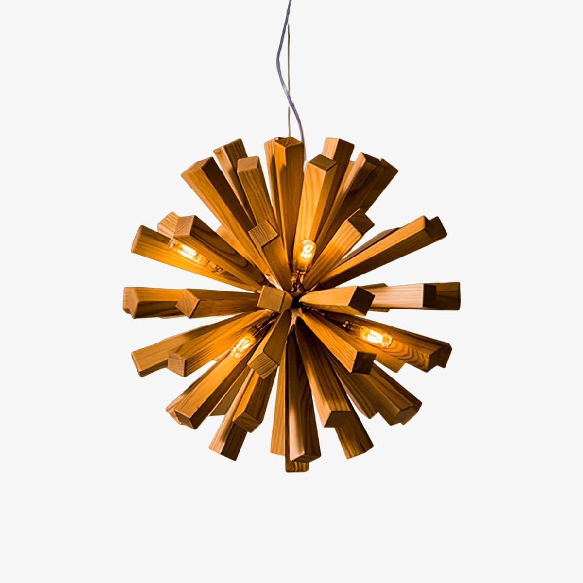 Nova Burst Wood LED Chandelier - product view 1