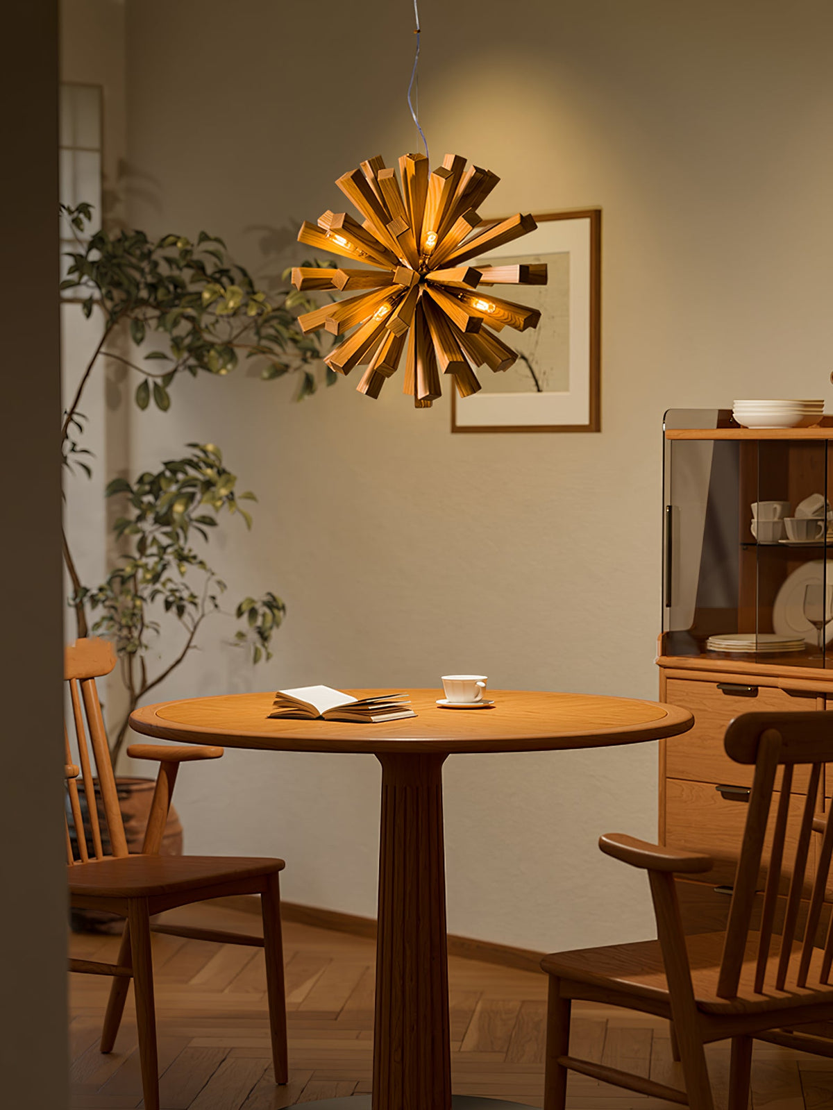 Nova Burst Wood LED Chandelier - product view 8