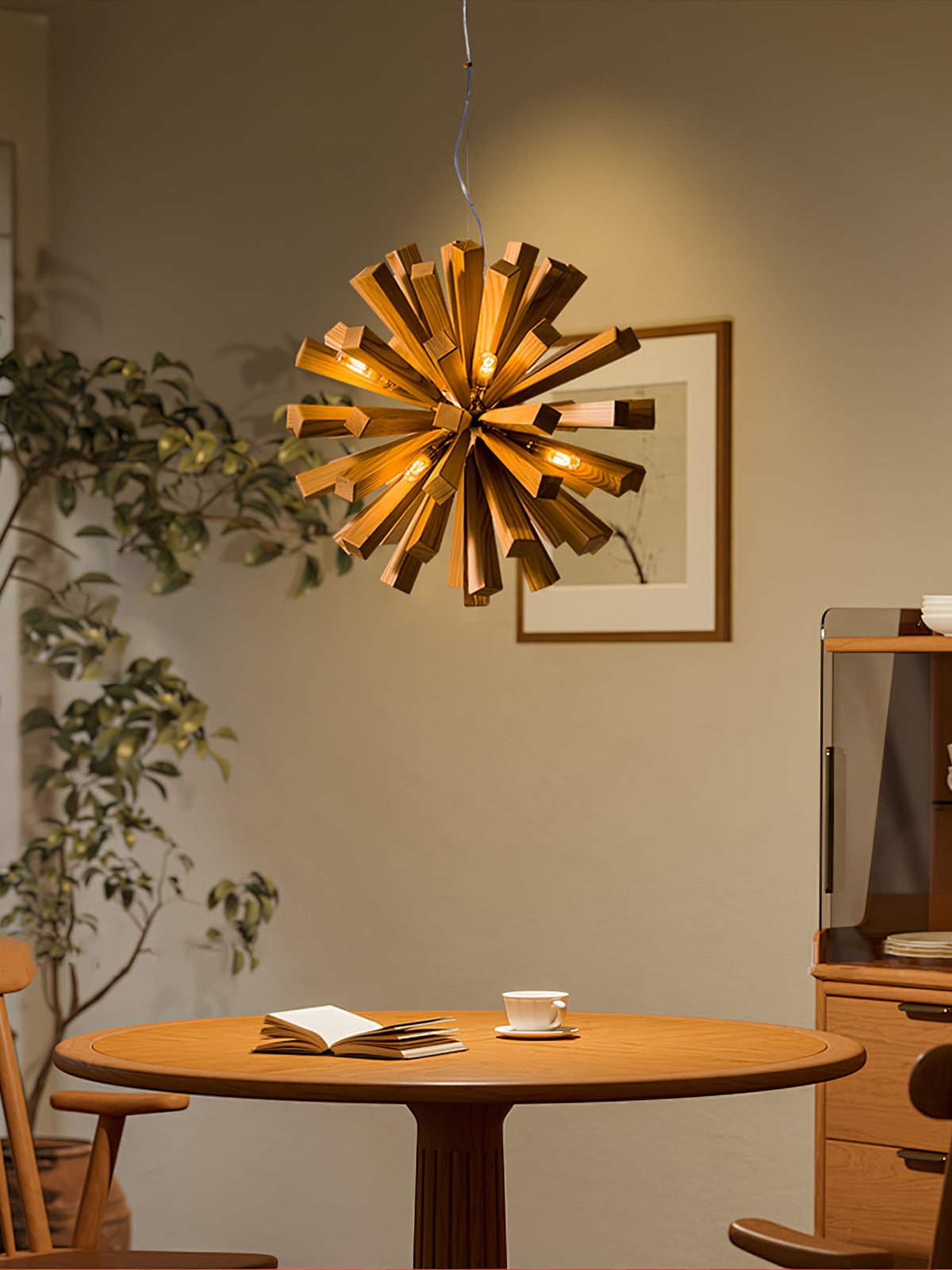 Nova Burst Wood LED Chandelier - product view 12