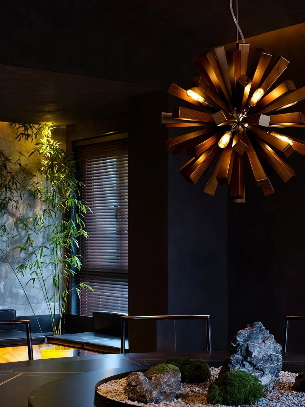 Nova Burst Wood LED Chandelier - product view 15
