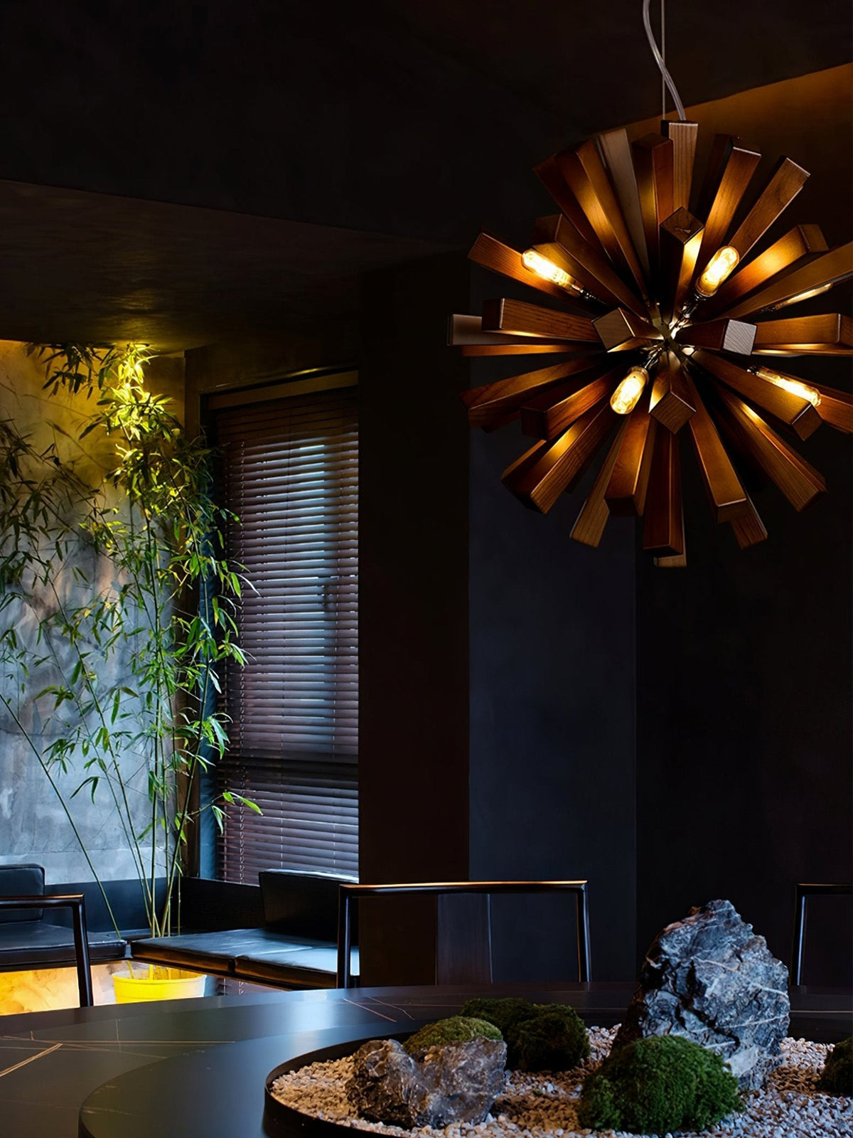 Nova Burst Wood LED Chandelier - product view 15
