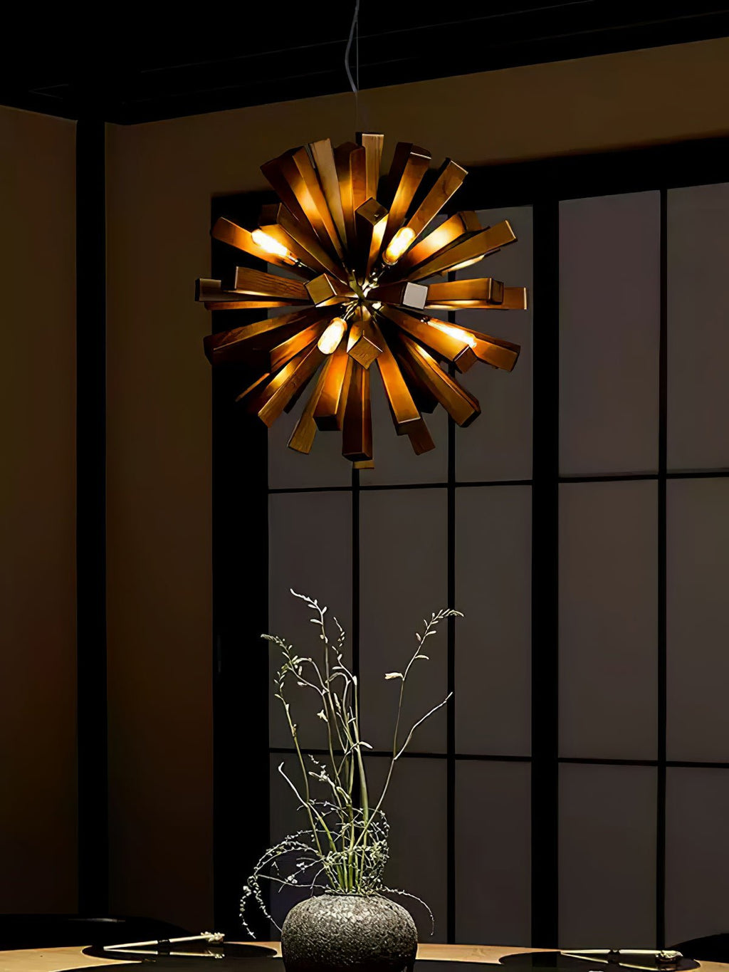 Nova Burst Wood LED Chandelier - product view 16