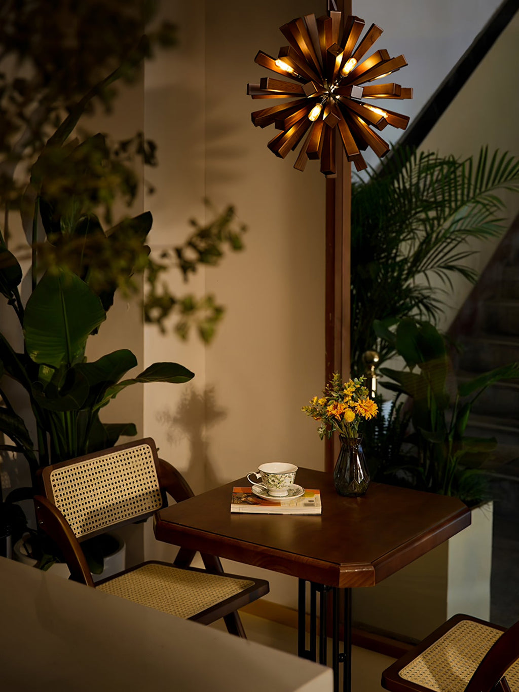 Nova Burst Wood LED Chandelier - product view 18