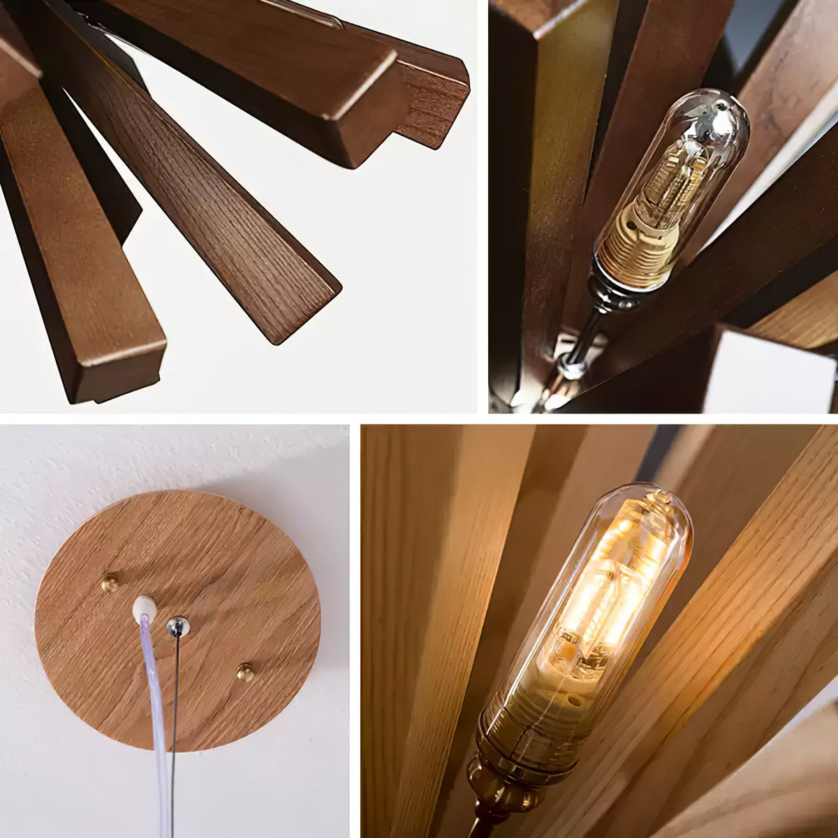 Nova Burst Wood LED Chandelier - product view 22