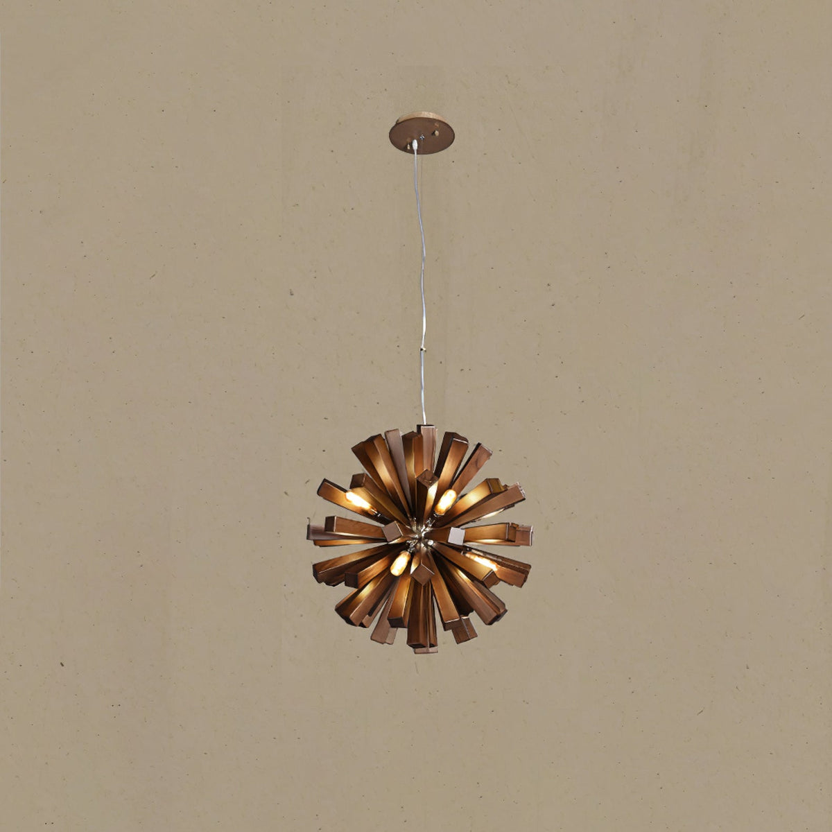 Nova Burst Wood LED Chandelier - product view 25