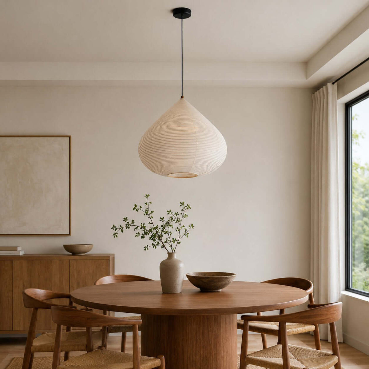 Nuvia Teardrop Paper Pendant Light