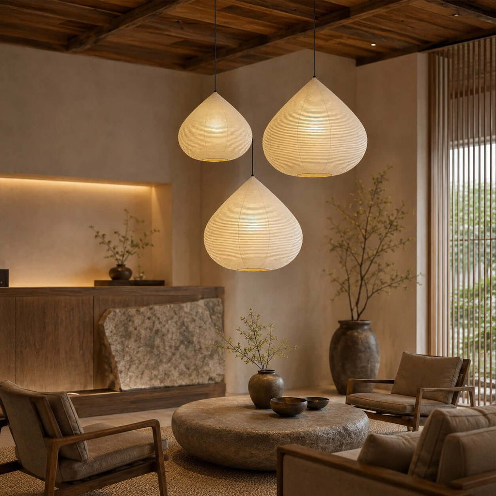 Nuvia Teardrop Paper Pendant Light
