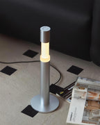 Oberin Silver Column LED Table Lamp — product, finish and specification view 3
