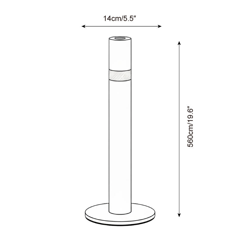 Oberin Silver Column LED Table Lamp — product, finish and specification view 5