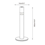 Oberin Silver Column LED Table Lamp — product, finish and specification view 5