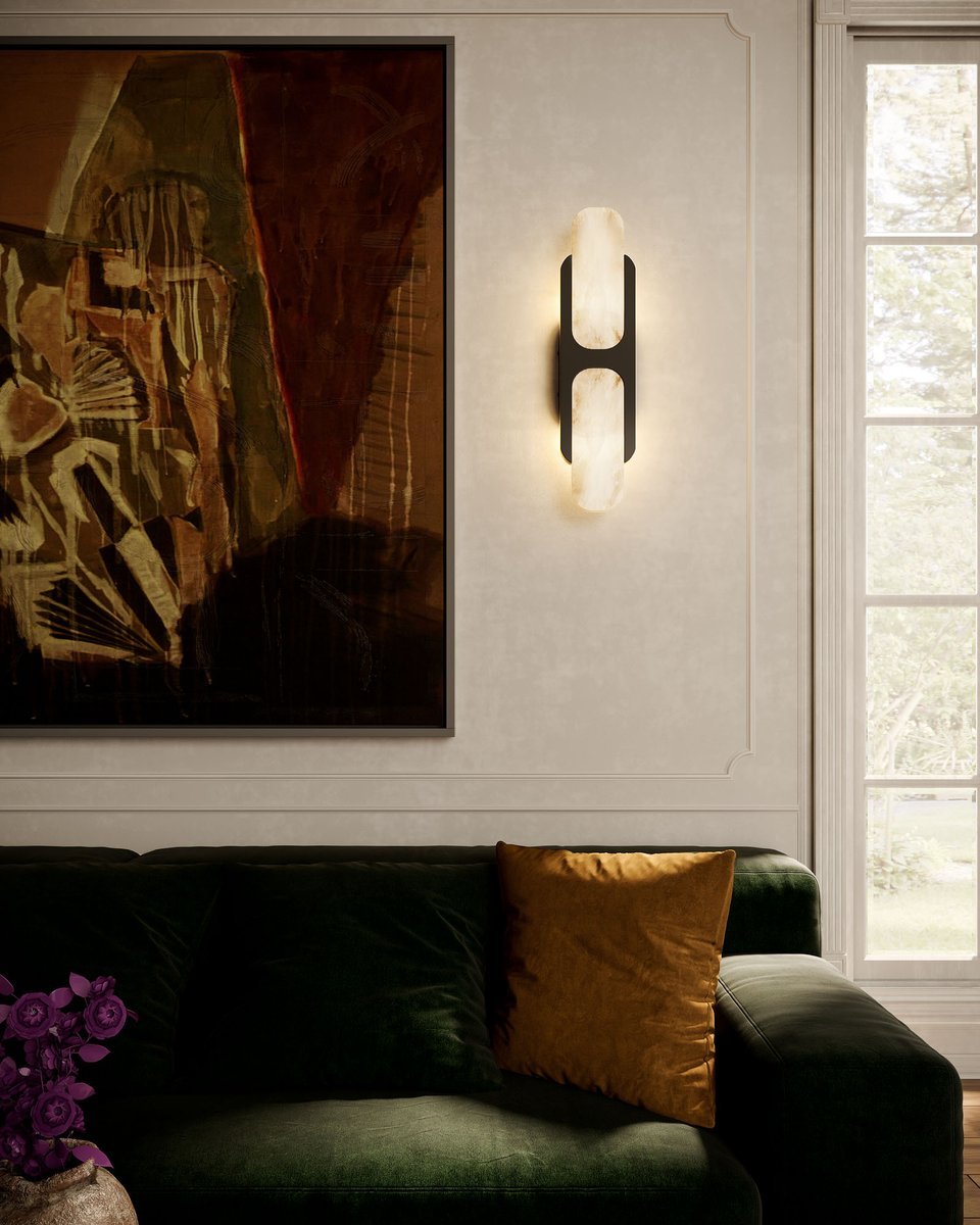 Odin Alabaster Capsule LED Wall Sconce – wall sconce product view 5