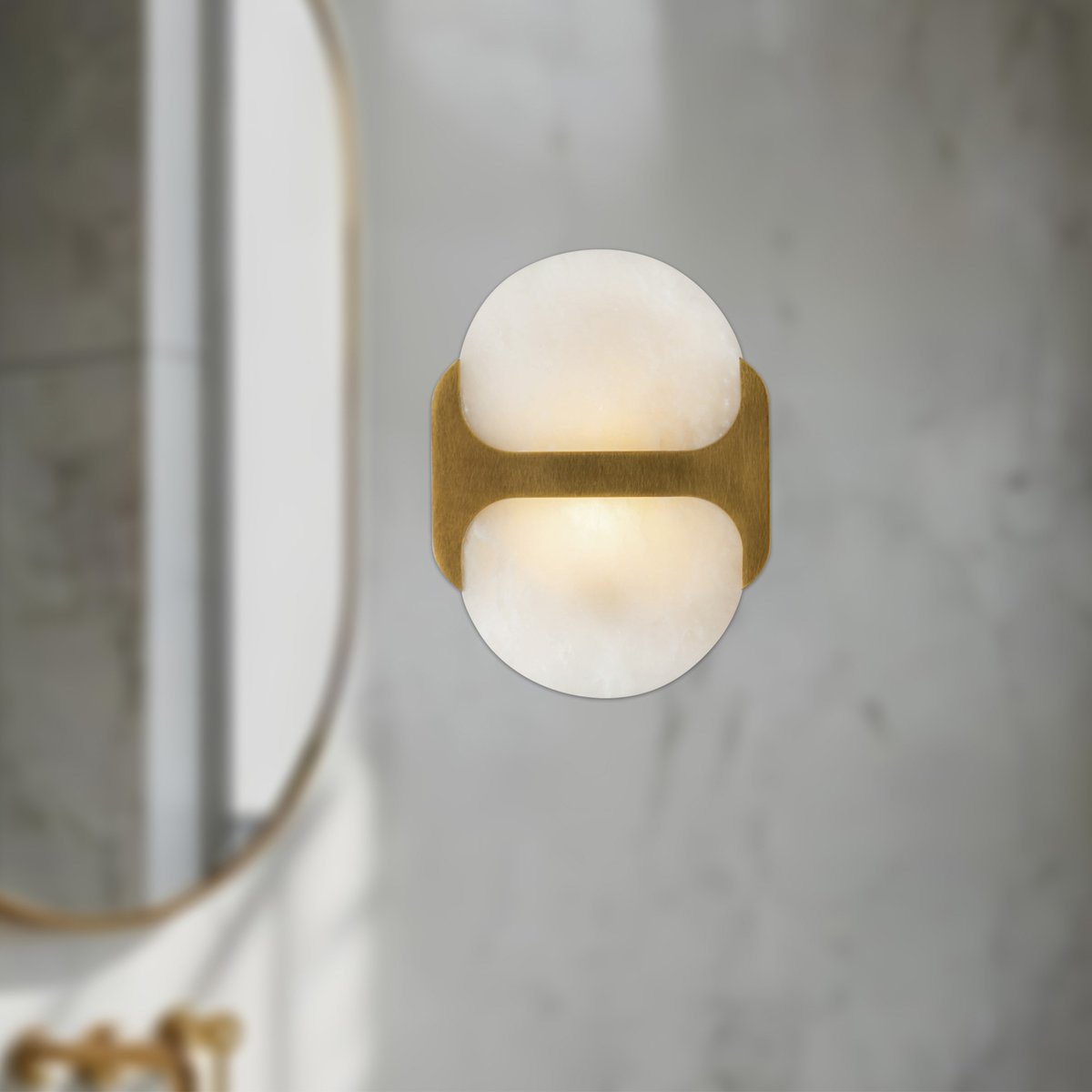 Odin Alabaster Capsule LED Wall Sconce – wall sconce product view 6