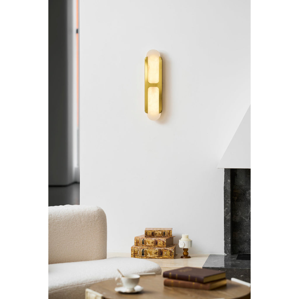 Odin Alabaster Capsule LED Wall Sconce – wall sconce product view 32