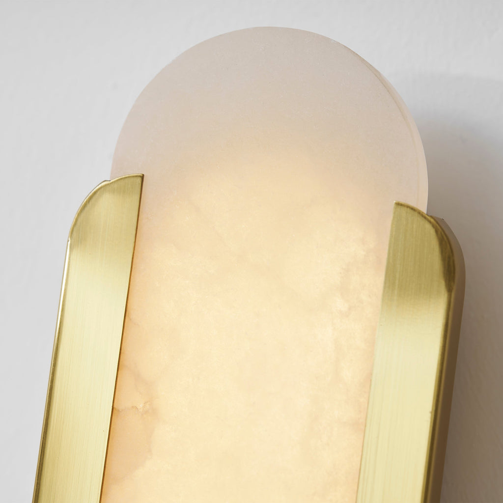 Odin Alabaster Capsule LED Wall Sconce – wall sconce product view 34